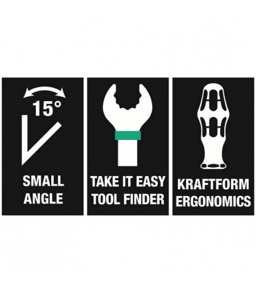 Wera 9731 Özel kesim Sünger 6003 Joker Kombine Anahtar Set 1 19P 05150121001