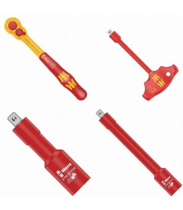 Wera 9726 Özel kesim Sünger 8000B Zyklop 3/8" VDE Cırcır Lokma Set 1 28P 05150116001