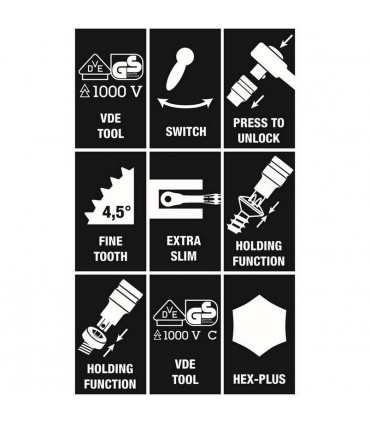 Wera 9726 Özel kesim Sünger 8000B Zyklop 3/8" VDE Cırcır Lokma Set 1 28P 05150116001