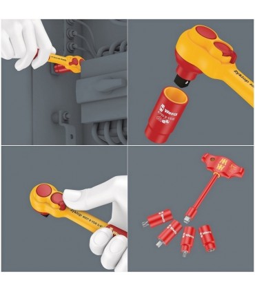 Wera 9726 Özel kesim Sünger 8000B Zyklop 3/8" VDE Cırcır Lokma Set 1 28P 05150116001