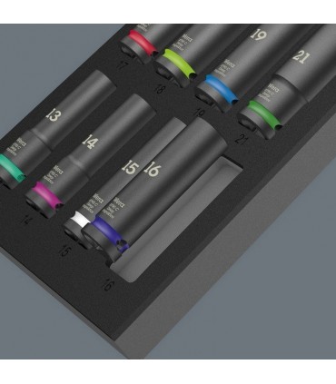 Wera 9725 Özel kesim Sünger Zyklop C 1/2" Impaktor Derin Lokma Set 1 11P 05150115001