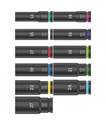 Wera 9725 Özel kesim Sünger Zyklop C 1/2" Impaktor Derin Lokma Set 1 11P 05150115001