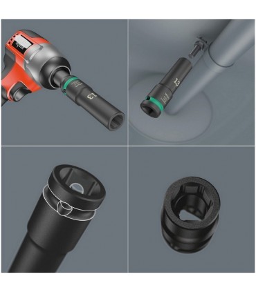 Wera 9725 Özel kesim Sünger Zyklop C 1/2" Impaktor Derin Lokma Set 1 11P 05150115001