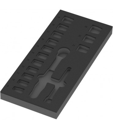 Wera 9724 Özel Kesim Sünger 8010B Zyklop Comfort 3/8" Cırcır Lokma Set 1 16P 05150114001