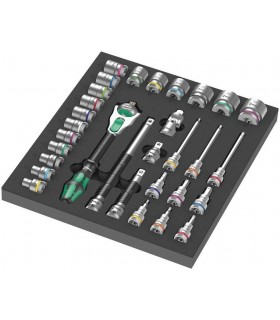 Wera 9722 Özel kesim Sünger 8000C Zyklop 1/2" Cırcır Lokma Set 1 31P 05150112001