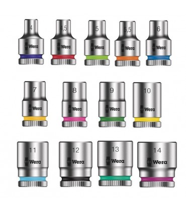 Wera 9720 Özel kesim Sünger 8000A Zyklop 1/4" Cırcır Lokma Set 1 37P 05150110001