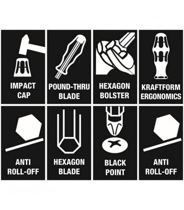 Wera 9714 Özel kesim Sünger Keski Tornavida Set 1 13P 05150105001