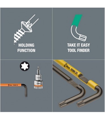 Wera 967 SXL HF Renkli Allen Anahtar Torx TX27 Blacklaser 05024477001