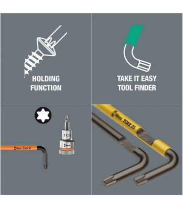 Wera 967 SL HF Renkli Allen Anahtar Torx TX8 05024170001