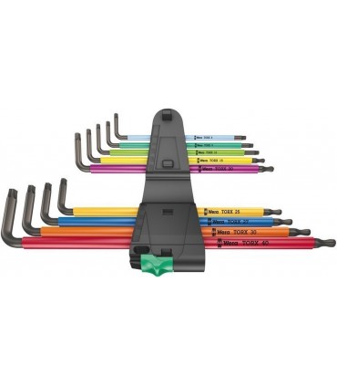 Wera 967/9 XL Torx Topbaş Renkli Allen Anahtar Seti 05024480001