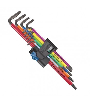 Wera 967/9 XL HF Torx Renkli Allen Anahtar Uzun Set 05024470001