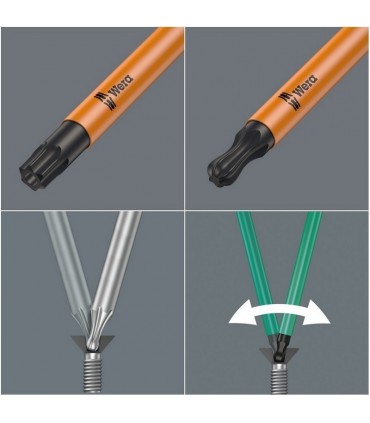Wera 967/9 SPKL Delikli Torx BO Renkli Topbaş Mıknatıslı Alyan Seti Kısa 05024335001