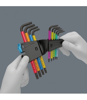Wera 967/9 SL HF Torx Renkli Allen Anahtar Seti Kısa 05024179001