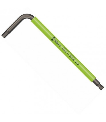 Wera 950 SPKS Renkli Kısa Allen Anahtar Topbaş HexPlus 2,5mm 05022671001