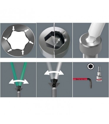 Wera 950 SPKL Renkli Alyan Anahtar Topbaş HexPlus 5/64" 05022630001