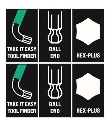 Wera 950/9 SPKL SB HexPlus Topbaş Renkli Alyan Seti 05073593001