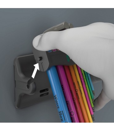 Wera 950/9 SPKL Renkli HexPlus Topbaş Allen Set 3 Mıknatıslı 05133165001