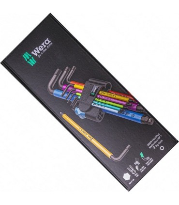 Wera 950/9 SPKL HF HexPlus Topbaş Renkli Alyan Seti 05022210001