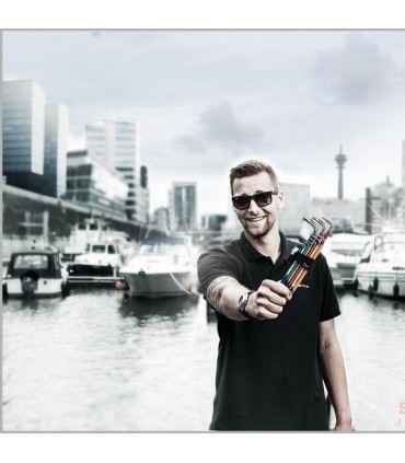 Wera 950/9 PKS HexPlus Krom Topbaş Alyan Kısa Set 05133163001