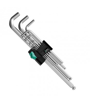 Wera 950/9 PKLS Hexplus Krom Topbaş Alyan Seti 05073594001