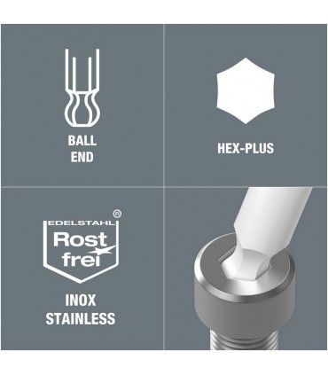 Wera 950/9 PKL SB HexPlus Krom Topbaş Alyan Seti 05073391001