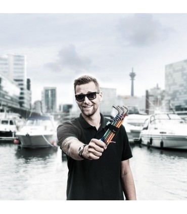 Wera 950/9 HexPlus 5 Krom Kaplı Alyan Anahtar Seti Kısa 05021406001