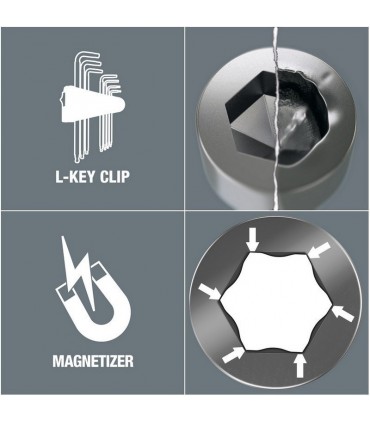 Wera 950/7 SPKL Hexplus Mıknatıslı Topbaş Renkli Alyan Seti 05022534001