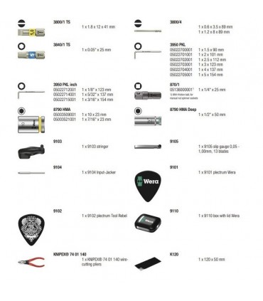 Wera 9100 Gitar Tamir Seti 27 Parça 05134015001