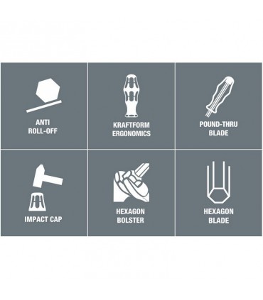 Wera 900 Chiseldriver Keski Tornavida 7li Set 1 05137811001