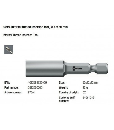 Wera 879/4 İçten M10 Vidalı Tutucu 50mm 05135904001