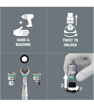 Wera 8790 HMB Zyklop 3/8" Lokma Seti Belt B4 05003973001