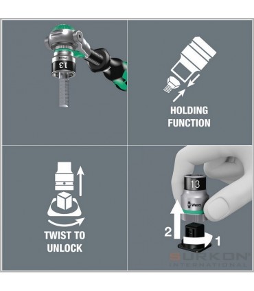 Wera 8790 HMA HF Zyklop 1/4" Lokma Seti Belt A1 05003880001