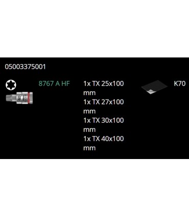 Wera 8767 A Zyklop 1/4" Lokma Torx Bits 100mm 1/4" 05003375001