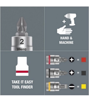Wera 8751 A Zyklop 1/4" Lokma Yıldız Bits 28mm PH3 05003352001