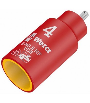Wera 8740 B VDE HF İzole 3/8" Lokma HexPlus Bits 4mm 05004900001