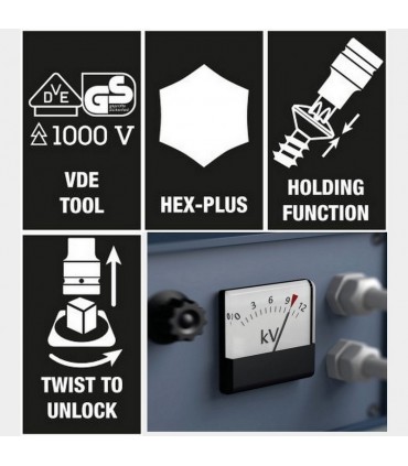 Wera 8740 B VDE HF İzole 3/8" Lokma HexPlus Bits 4mm 05004900001