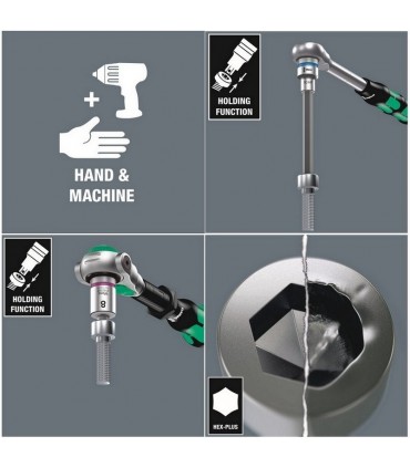 Wera 8740 B HF Zylop 3/8" Lokma Bits HexPlus 9x100mm 05003042001