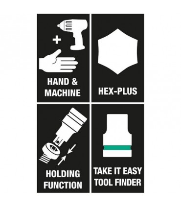 Wera 8740 A HF Zyklop 1/4" Lokma HexPlus Bits 28x4mm 05003333001