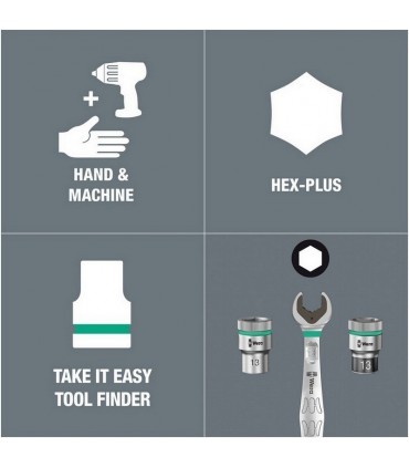 Wera 8740 A HF Zyklop 1/4" Lokma HexPlus Bits 28mm 1/8" 05003383001