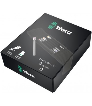 Wera 8740 A HF Zyklop 1/4" Lokma HexPlus Bits 10mm 5li 05003345001