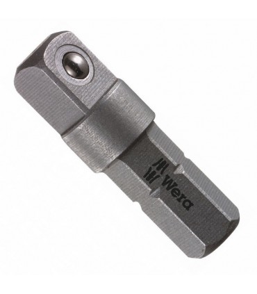 Wera 870/1 Bits Lokma Adaptör 1/4" Altıgen-1/4" Kare 25mm 05136000001