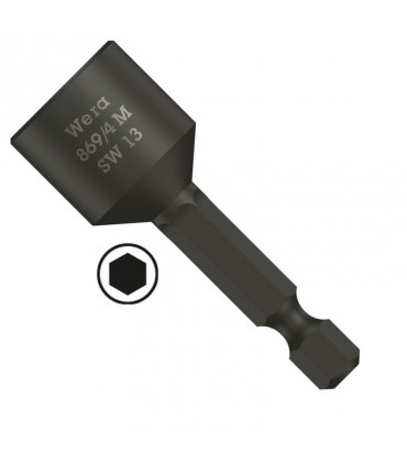 Wera 869/4 M Nutsetter Bits Bağlantılı Lokma Mıknatıslı 1/4"x50mm 05060429001