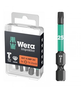 Wera 867/4 IMP DC Torx Bits Uç 50mm TX25 5 Adet 05057665001
