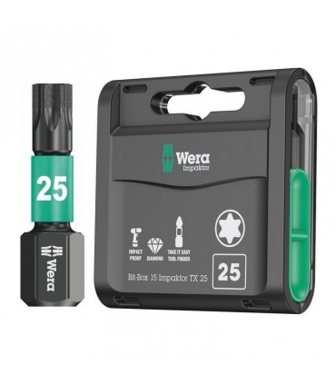 Wera 867/1 IMP DC Torx Bits Uç 25mm TX25 15 Adet 05057775001