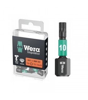 Wera 867/1 IMP DC Torx Bits Uç 25mm TX10 10 Adet 05057628001