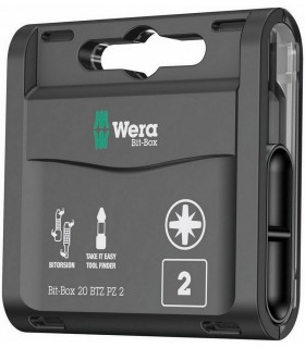 Wera 855/ BTZ Pozidriv Bits Uç 25mm PZ2 20 Adet 05057761001