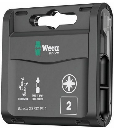 Wera 855/ BTZ Pozidriv Bits Uç 25mm PZ2 20 Adet 05057761001