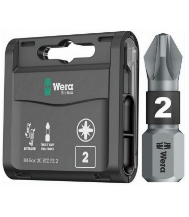 Wera 855/ BTZ Pozidriv Bits Uç 25mm PZ2 20 Adet 05057761001