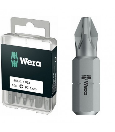 Wera 855/1 Z Pozidriv Bits Uç 25mm PZ1 10 Adet 05072403001