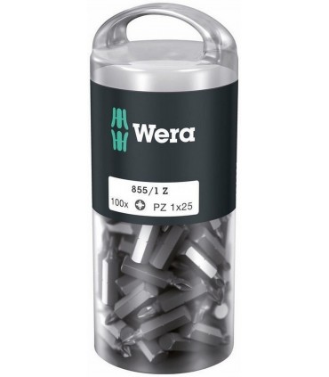 Wera 855/1 Z Pozidriv Bits Uç 25mm PZ1 100 Adet 05072443001